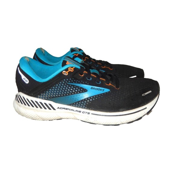Brooks Adrenaline GTS 22 Athletic Running Shoes Sneakers Men\'s 8.5 Black Blue